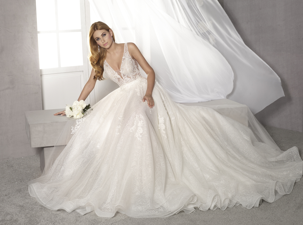 Spanischer Hersteller Novia d*art Hochzeitskleid aus Spitze